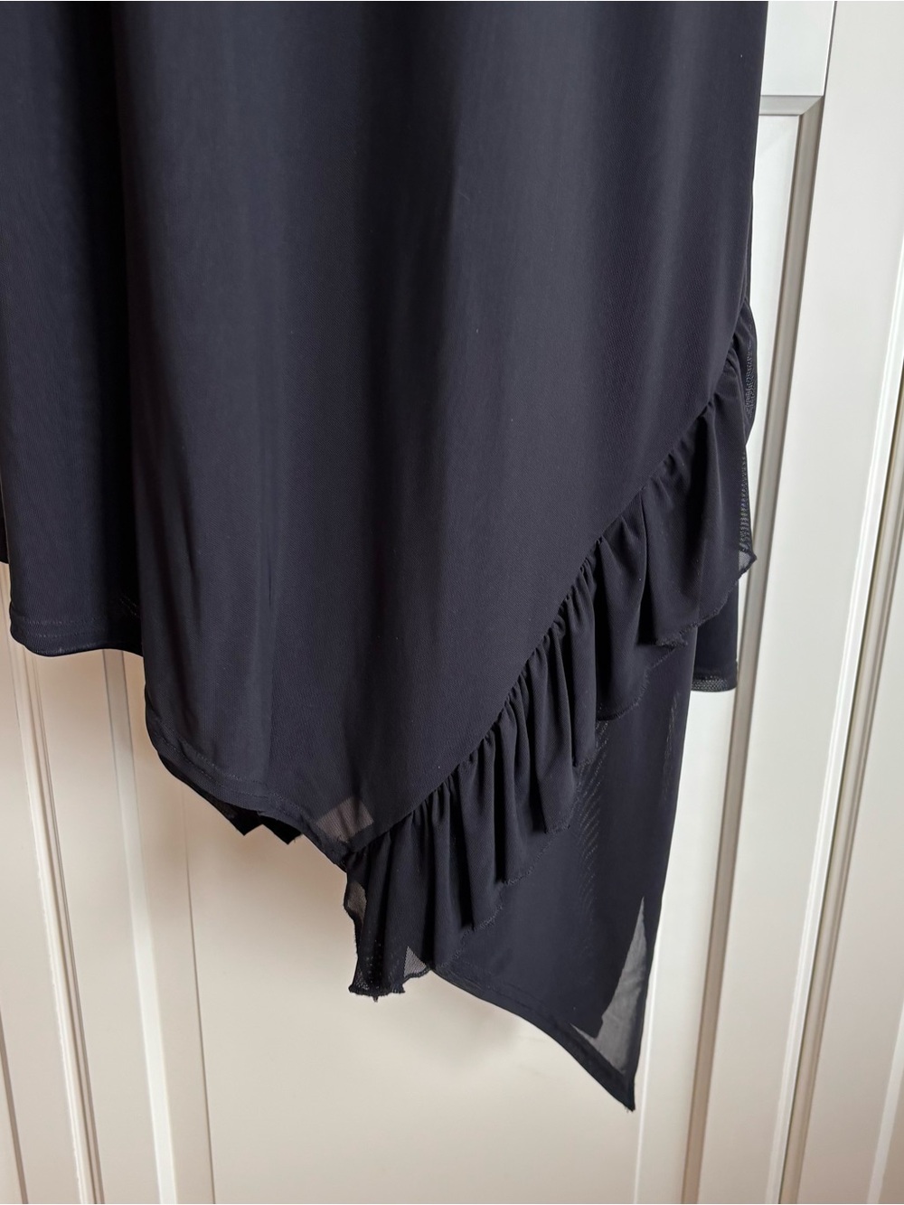 Vintage Simon Chang Asymmetrical little Black Dress formal, quiet luxury - Picture 8 of 14
